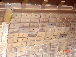 Bulldozer blade, before close up.